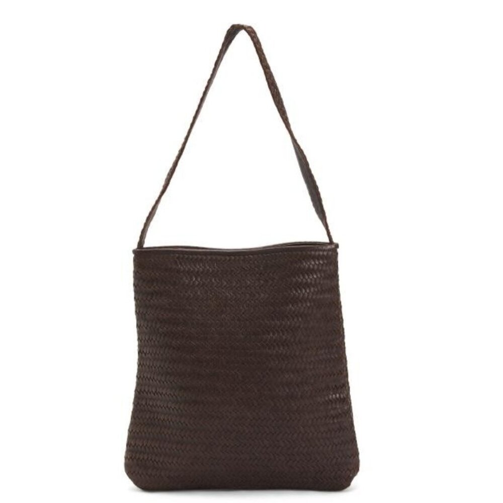 MARTA PONTI Leather North South Woven Hobo Bag
